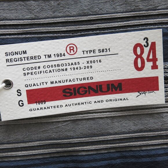 Signum Cotton Blend Multi Color Stripe Button Down Long Sleeve Shirt Size Large - Picture 8 of 9